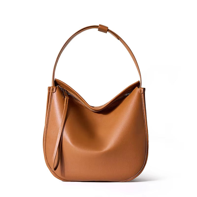 Genuine Leather Women Tote Bag 2025 New Large Capacity Women'S Shoulder Bag Luxury Designer Cowhide Crossbody Bags 2522